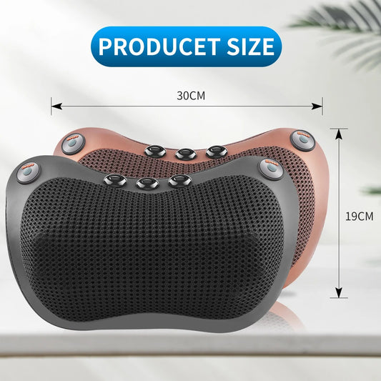 Almohada masajeadora Shiatsu para espalda y cuello con calor.