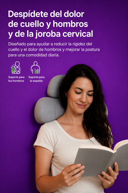 ULTRON™ ALMOHADA CERVICAL 3 EN 1 — CALOR TERAPÉUTICO, VIBRACIÓN Y TRACCIÓN PARA EL CUELLO CON ESPUMA VISCOELÁSTICA