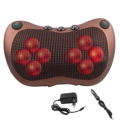 Almohada masajeadora Shiatsu para espalda y cuello con calor.