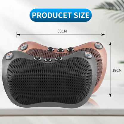Almohada masajeadora Shiatsu para espalda y cuello con calor.